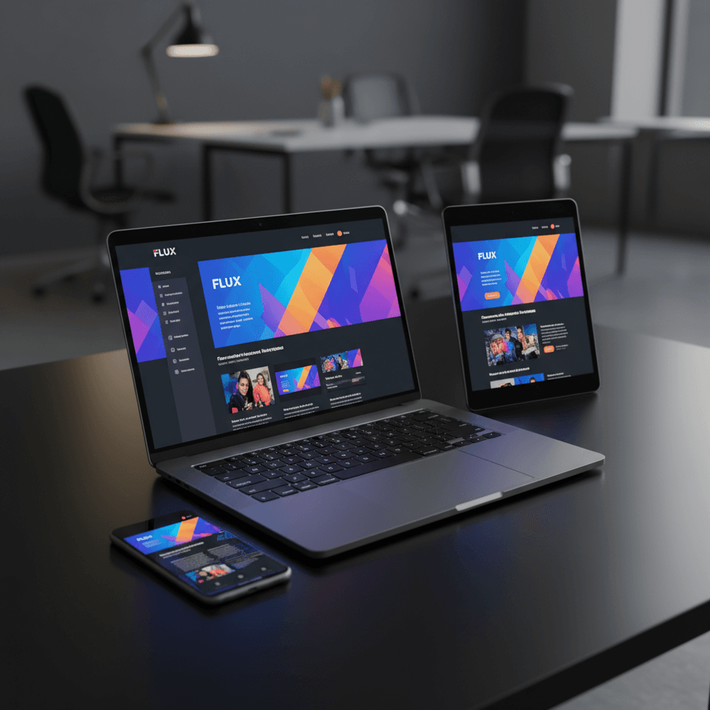 Responsive website design on multiple devices